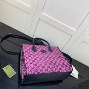 Gucci GG small tote bag in pink leather | 659983 - 3