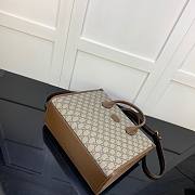 Gucci GG small tote bag in brown leather | 659983 - 5