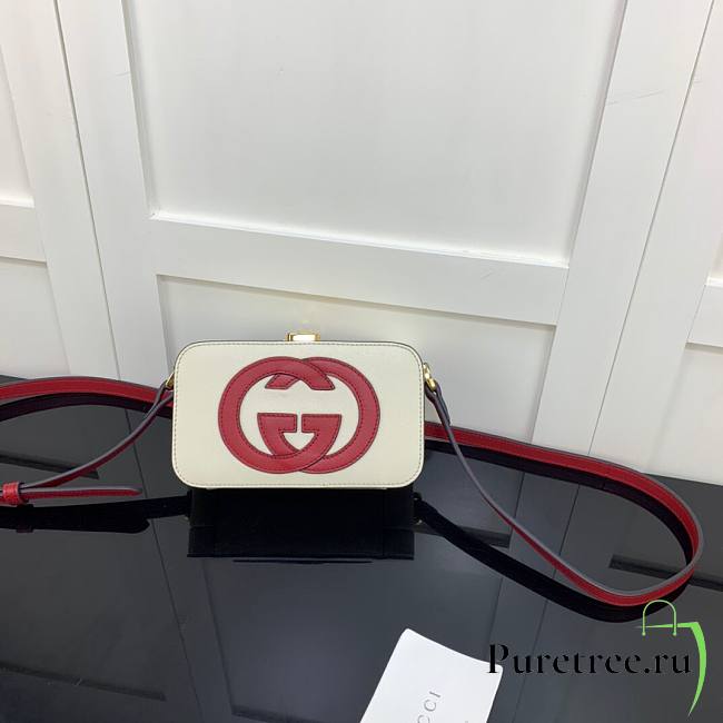 Gucci Interlocking G mini bag in white leather | ‎658230 - 1