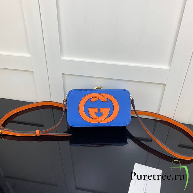 Gucci Interlocking G mini bag in blue leather | ‎658230 - 1