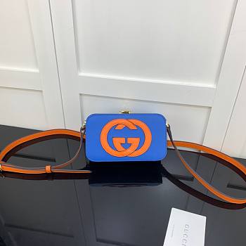 Gucci Interlocking G mini bag in blue leather | ‎658230