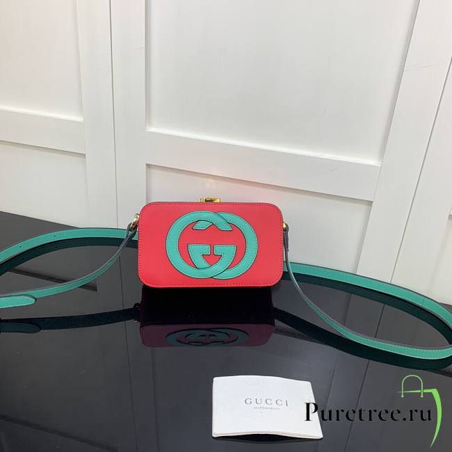 Gucci Interlocking G mini bag in red leather | ‎658230 - 1