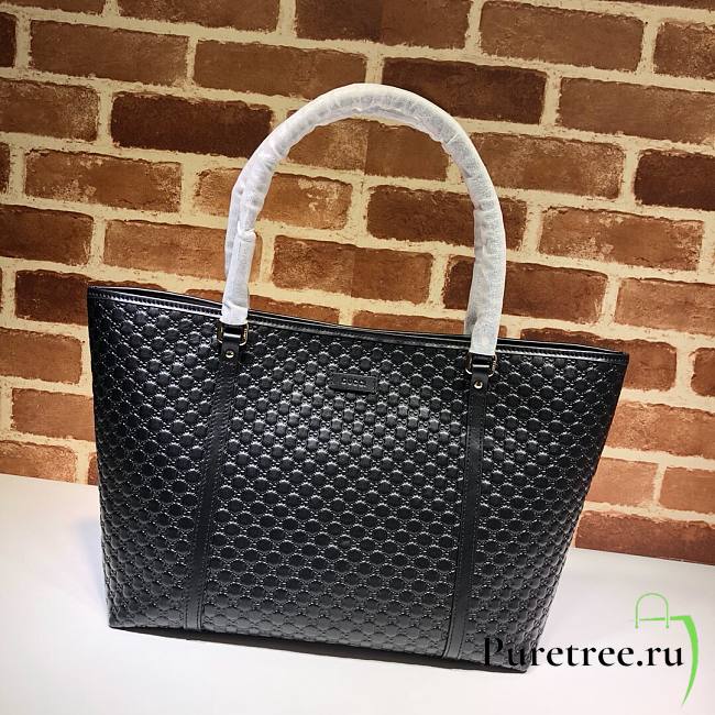 Gucci GG Guccissima Joy Large Black Leather Tote Bag | 449647 - 1