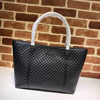Gucci GG Guccissima Joy Large Black Leather Tote Bag | 449647