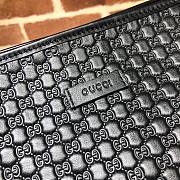 Gucci GG Guccissima Joy Large Black Leather Tote Bag | 449647 - 6