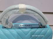 Chanel Chevron Small V Flap Bag With Top Handle | A92236 - 4