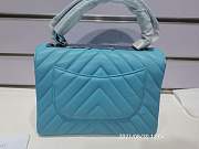 Chanel Chevron Small V Flap Bag With Top Handle | A92236 - 6