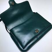 GUCCI Double GG Small shoulder crossbody bag in green leather | 550129 - 6
