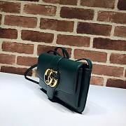 GUCCI Double GG Small shoulder crossbody bag in green leather | 550129 - 2