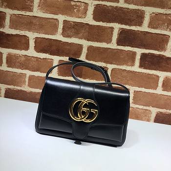 GUCCI Double GG Small shoulder crossbody bag in black leather | 550129
