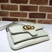 GUCCI Double GG Small shoulder crossbody bag in white leather | 550129 - 4
