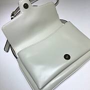 GUCCI Double GG Small shoulder crossbody bag in white leather | 550129 - 5