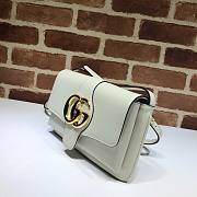 GUCCI Double GG Small shoulder crossbody bag in white leather | 550129 - 3