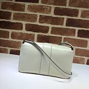 GUCCI Double GG Small shoulder crossbody bag in white leather | 550129 - 2