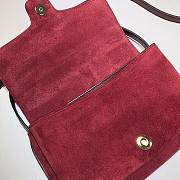 GUCCI Double GG Small shoulder crossbody bag in red velvet | 550129 - 2