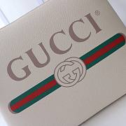 Gucci White Leather Print Clutch | 572770 - 2