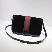 Gucci Ophidia GG messenger bag in black velvet leather | 548304 - 2