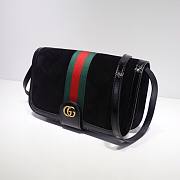 Gucci Ophidia GG messenger bag in black velvet leather | 548304 - 4