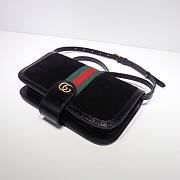 Gucci Ophidia GG messenger bag in black velvet leather | 548304 - 5