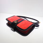 Gucci Ophidia GG messenger bag in red velvet leather | 548304 - 2