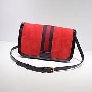 Gucci Ophidia GG messenger bag in red velvet leather | 548304 - 3