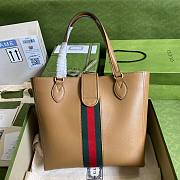 Gucci Small tote with Double G in brown leather | 652680 - 3