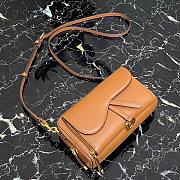 Dior Saddle Messenger Brown Grained Calfskin Bag | 9238 - 6