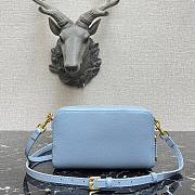 Dior Saddle Messenger Blue Grained Calfskin Bag | 9238 - 4