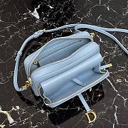 Dior Saddle Messenger Blue Grained Calfskin Bag | 9238 - 2