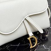 Dior Saddle Messenger White Grained Calfskin Bag | 9238 - 5