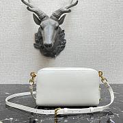 Dior Saddle Messenger White Grained Calfskin Bag | 9238 - 4
