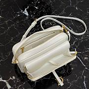 Dior Saddle Messenger White Grained Calfskin Bag | 9238 - 3