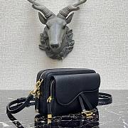 Dior Saddle Messenger Black Grained Calfskin Bag | 9238 - 5