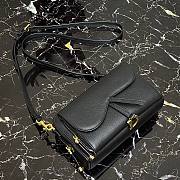 Dior Saddle Messenger Black Grained Calfskin Bag | 9238 - 2