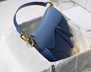Dior Saddle Indigo Blue Gradient Calfskin 25cm Bag | M0446 - 3