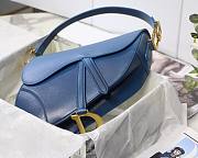 Dior Saddle Indigo Blue Gradient Calfskin 25cm Bag | M0446 - 4