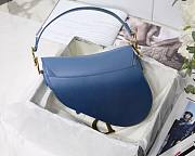 Dior Saddle Indigo Blue Gradient Calfskin 25cm Bag | M0446 - 6