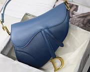 Dior Saddle Indigo Blue Gradient Calfskin 25cm Bag | M0446 - 2