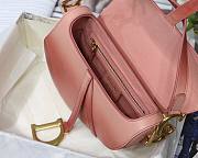 Dior Saddle Indigo Pink Gradient Calfskin 25cm Bag | M0446 - 2