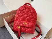 Dior Mini Dioramour Bright Red Cannage Lambskin Backpack | M9222 - 1