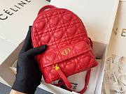 Dior Mini Dioramour Bright Red Cannage Lambskin Backpack | M9222 - 2