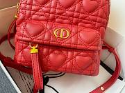 Dior Mini Dioramour Bright Red Cannage Lambskin Backpack | M9222 - 6
