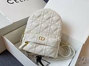 Dior Mini Dioramour Bright White Cannage Lambskin Backpack | M9222 - 1
