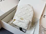 Dior Mini Dioramour Bright White Cannage Lambskin Backpack | M9222 - 3