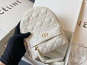 Dior Mini Dioramour Bright White Cannage Lambskin Backpack | M9222 - 5