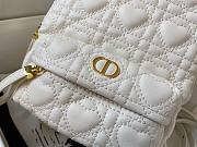 Dior Mini Dioramour Bright White Cannage Lambskin Backpack | M9222 - 6