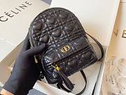 Dior Mini Dioramour Bright Black Cannage Lambskin Backpack | M9222 - 2