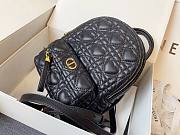 Dior Mini Dioramour Bright Black Cannage Lambskin Backpack | M9222 - 3