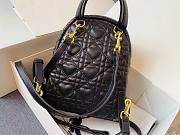 Dior Mini Dioramour Bright Black Cannage Lambskin Backpack | M9222 - 5