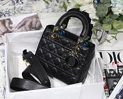 DIOR My ABCDIOR Lady Black Lambskin Bag with Gold Hardware M0538 - 1